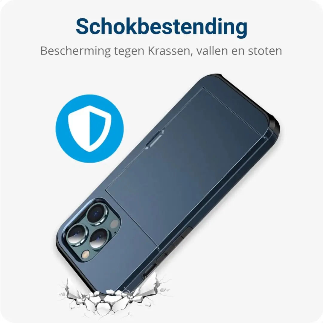 Selected by GSMpunt.nl iPhone 15 Pro Max Hoesje - Blauw - 2 Pasjes