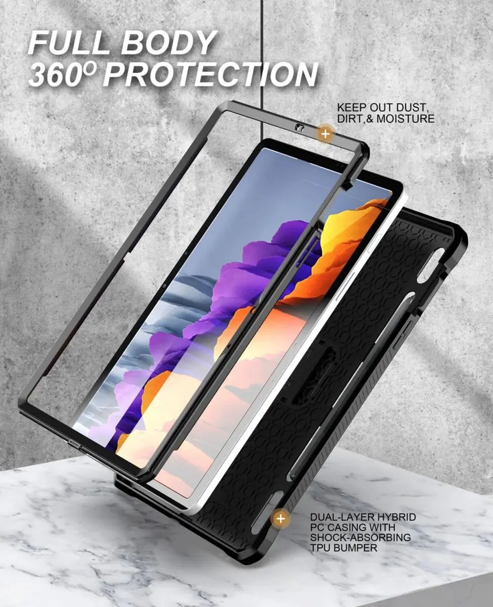 Selected by GSMpunt Hoes Full Protect Samsung Galaxy Tab S7/S8 11" - Zwart