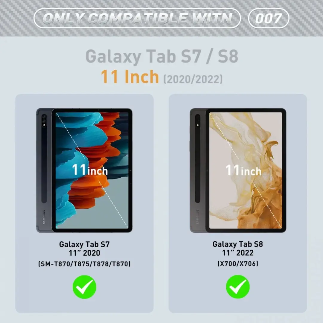 Selected by GSMpunt Hoes Full Protect Samsung Galaxy Tab S7/S8 11" - Zwart