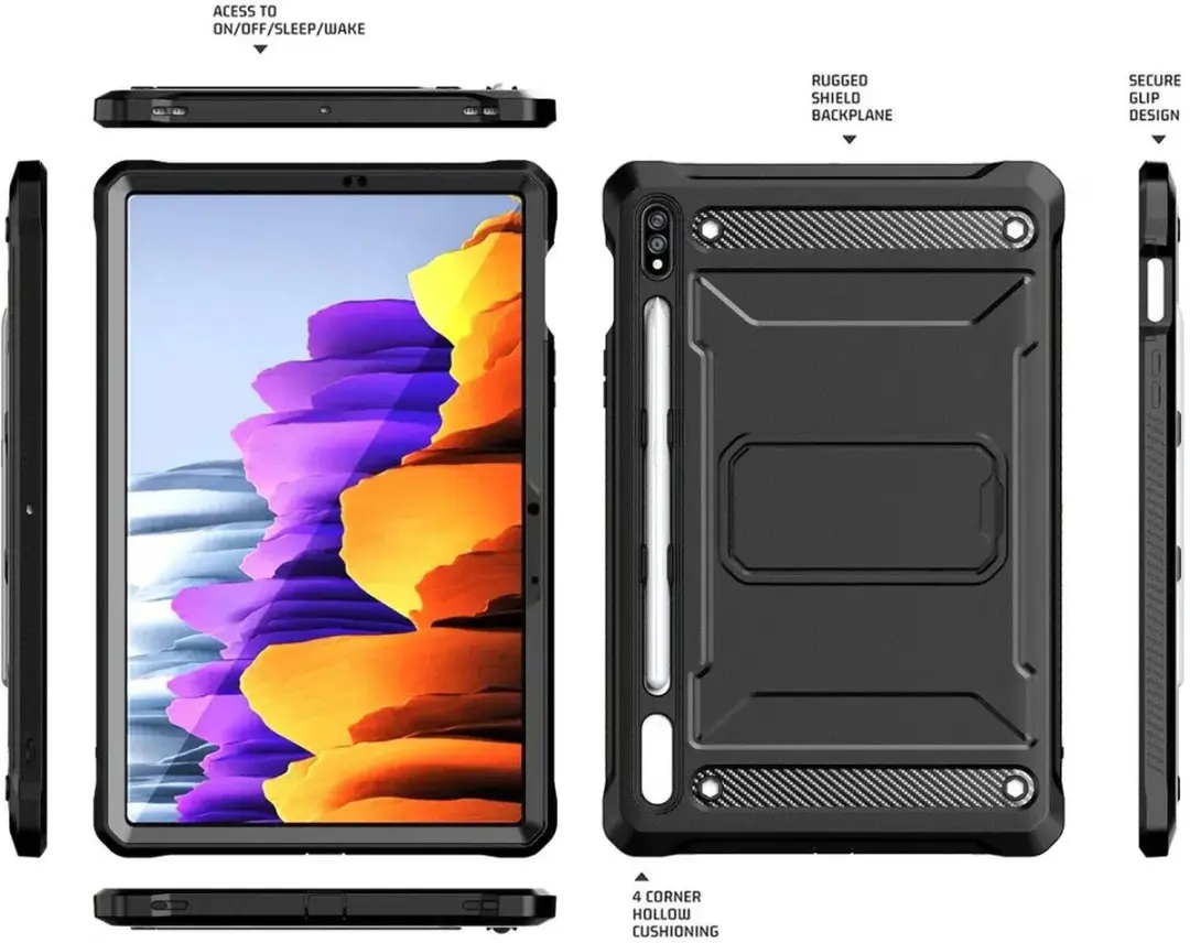 Selected by GSMpunt Hoes Full Protect Samsung Galaxy Tab S7/S8 11" - Zwart