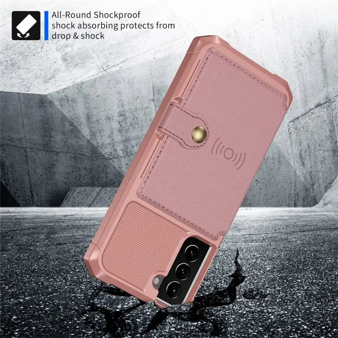 Selected Portemonnee Hoesje Samsung Galaxy S22 - Roze - 4 Pasjes
