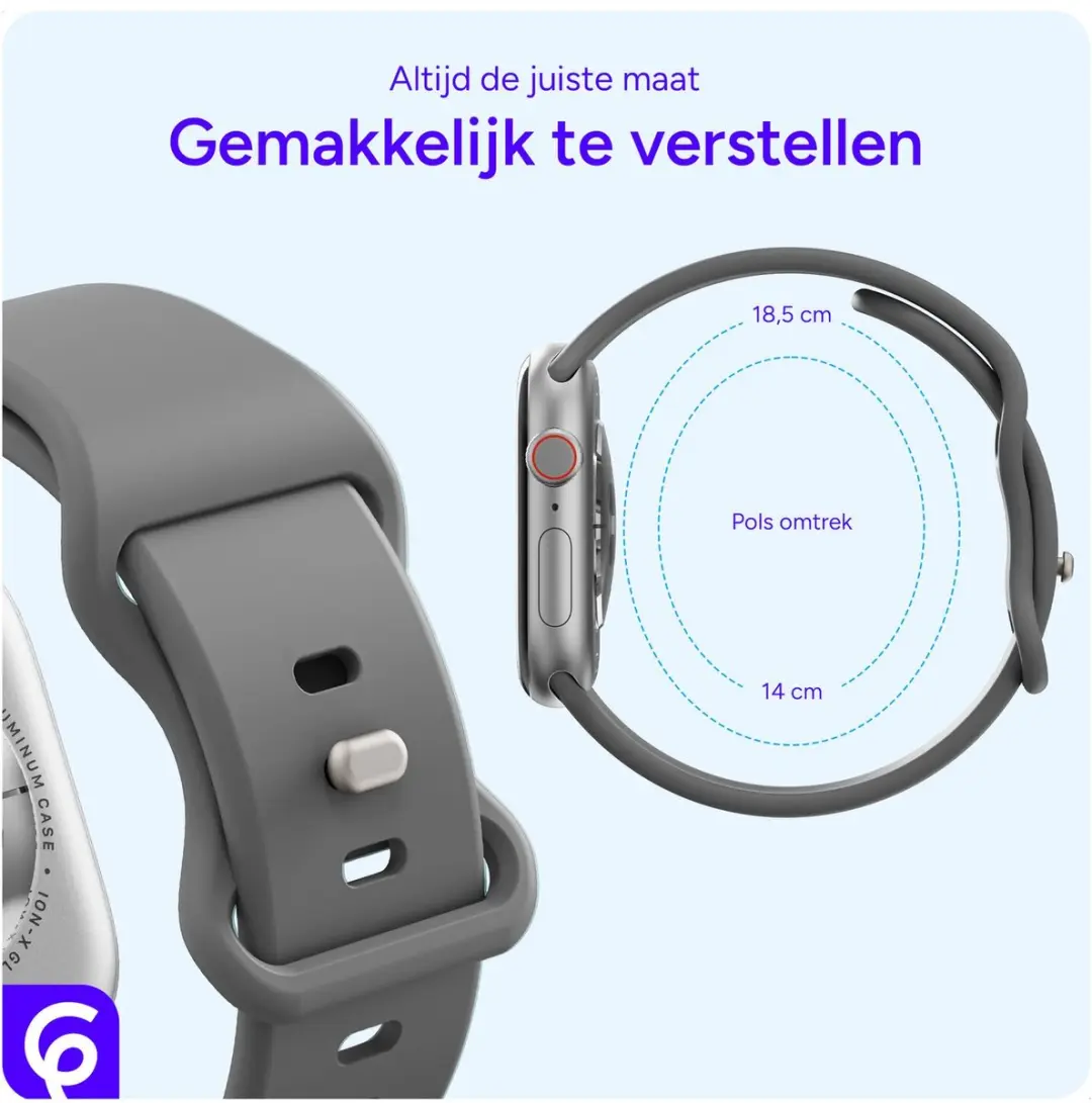 Selected SBG Siliconen Bandje Apple Watch 11 42mm - Grijs