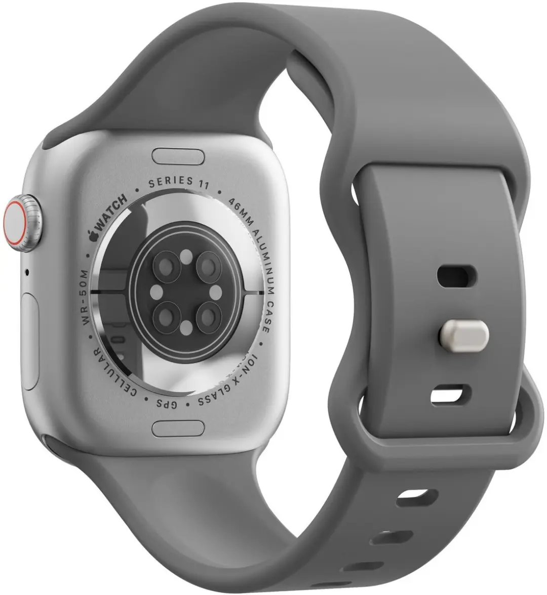 Selected SBG Siliconen Bandje Apple Watch 11 42mm - Grijs