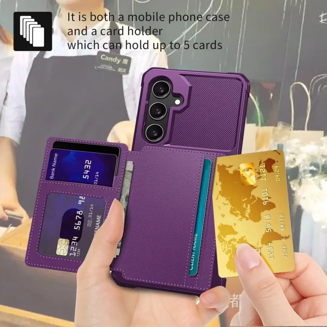 Selected Portemonnee Hoesje Samsung Galaxy A35 - 4 Pasjes - Paars