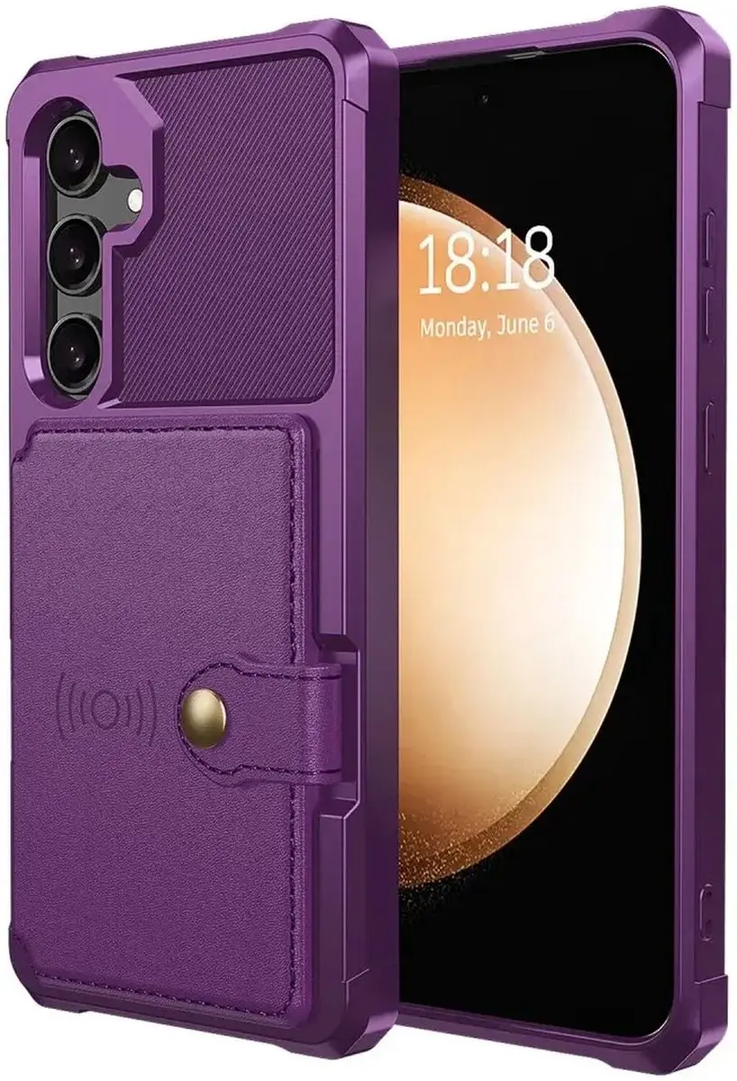 Selected Portemonnee Hoesje Samsung Galaxy A35 - 4 Pasjes - Paars