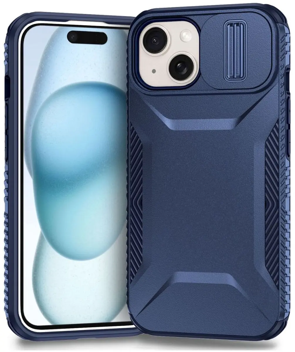 Selected Hoesje iPhone 15 Back Cover Blauw