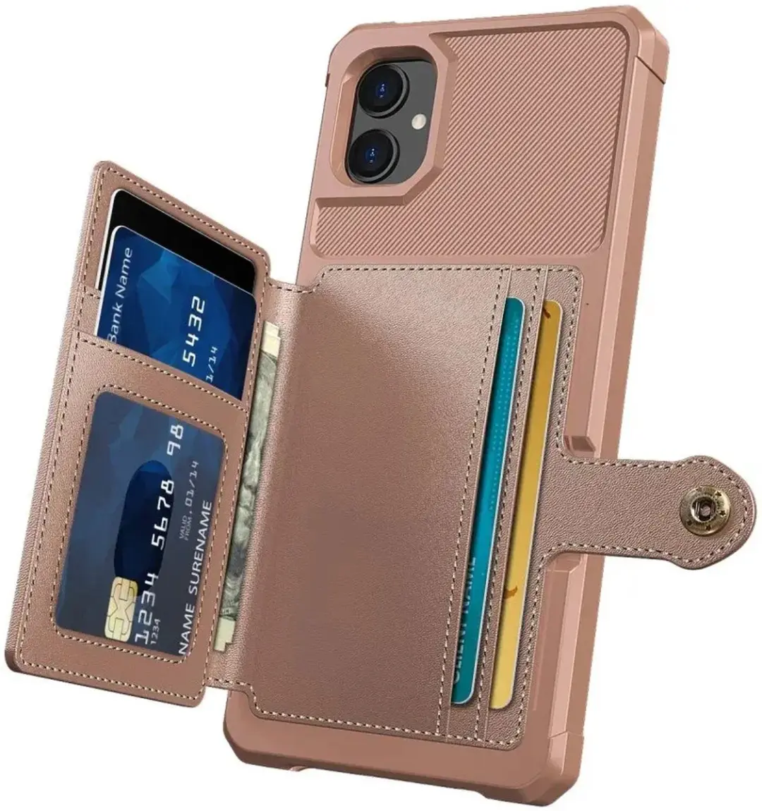 Selected Portemonnee Hoesje Samsung Galaxy A05 - Roze - 4 Pasjes