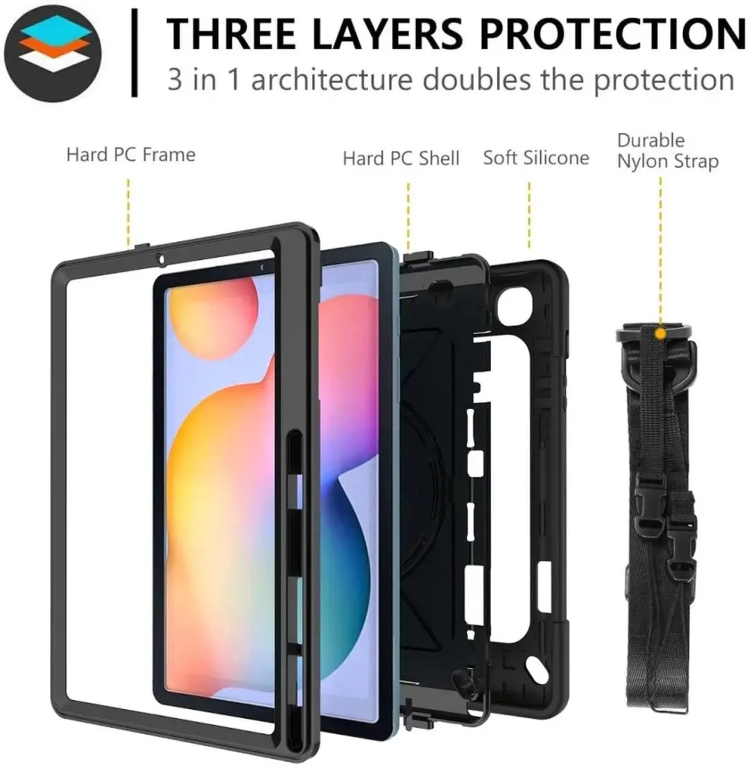 Selected Back Cover Samsung Galaxy Tab S6 Lite - Zwart
