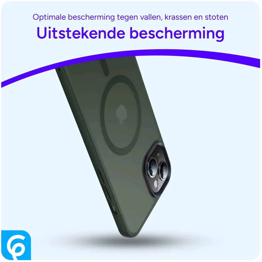 Selected by GSMpunt Apple iPhone 14 Hoesje - Donkergroen - MagSafe