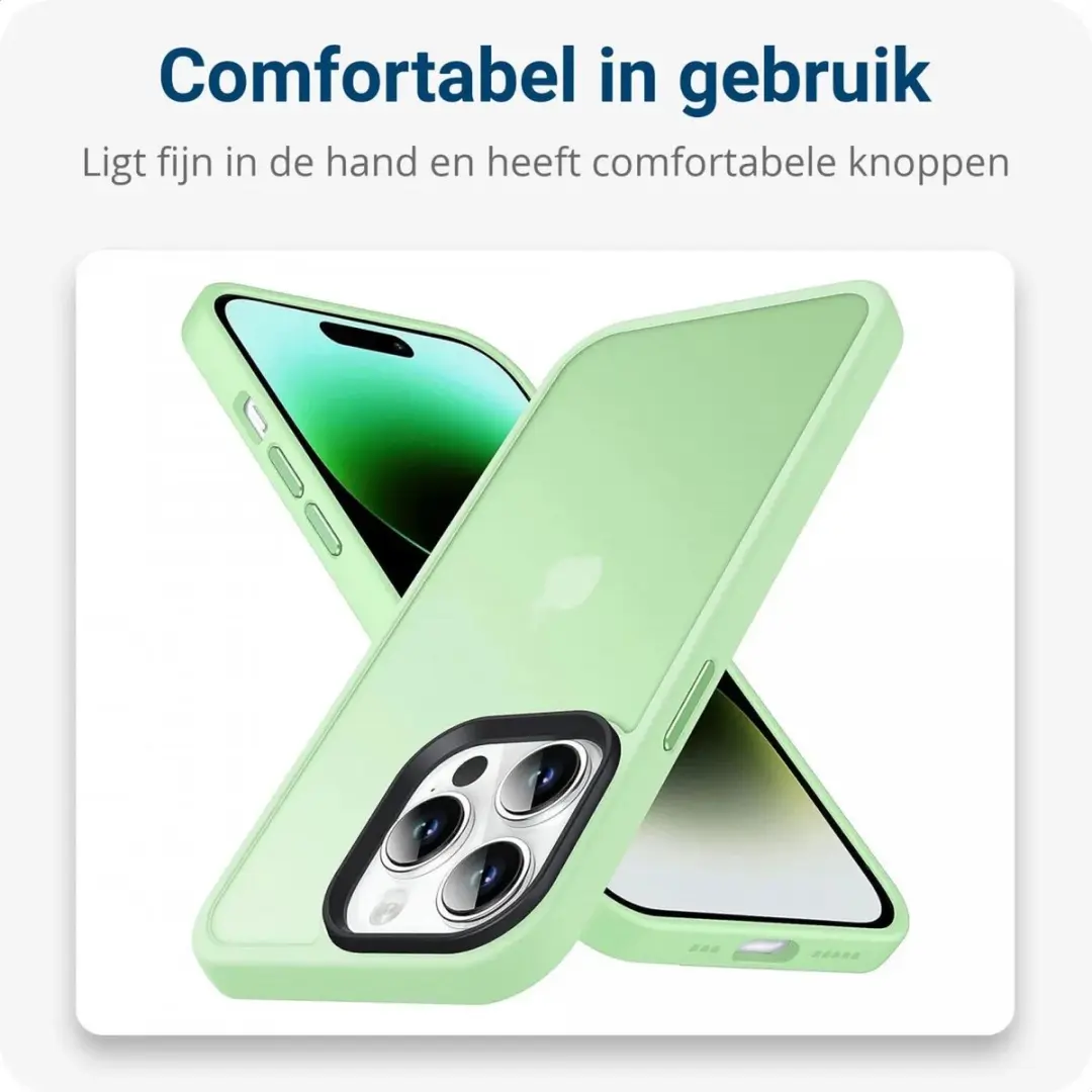 Selected Hoesje iPhone 15 Matte Back Cover - Groen