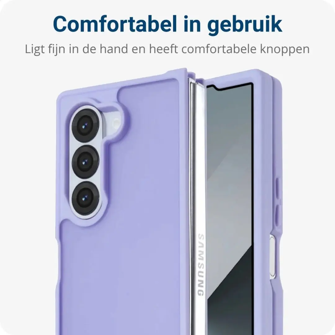 Selected Hoesje Samsung Galaxy Z Fold6 - Paarse Matte Back Cover