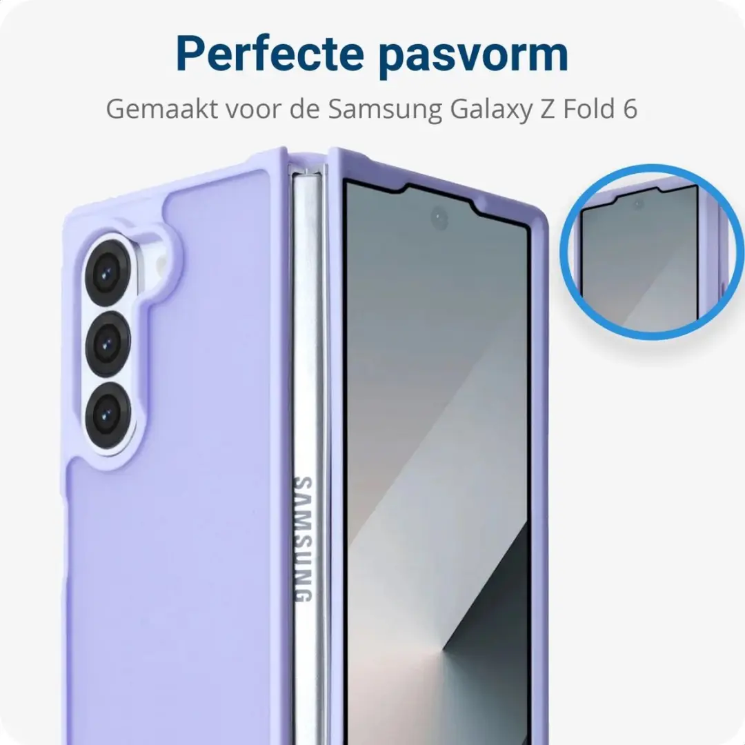 Selected Hoesje Samsung Galaxy Z Fold6 - Paarse Matte Back Cover