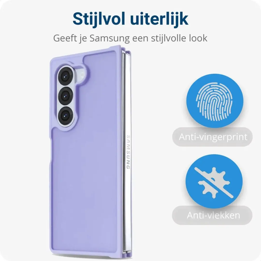 Selected Hoesje Samsung Galaxy Z Fold6 - Paarse Matte Back Cover - afbeelding 6 van 6