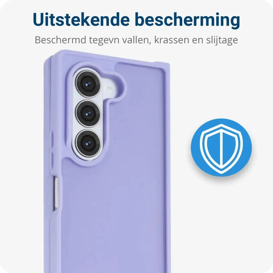 Selected Hoesje Samsung Galaxy Z Fold6 - Paarse Matte Back Cover