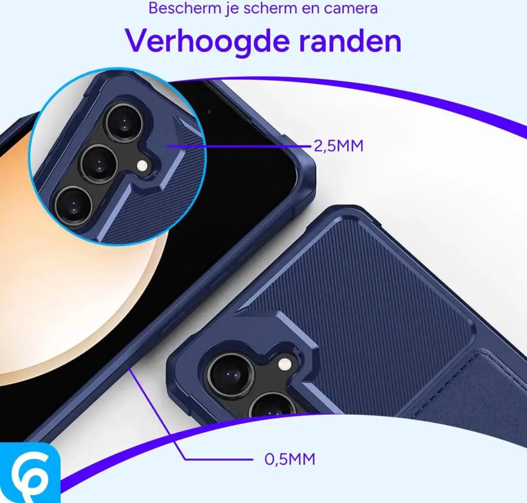 Selected Portemonnee Hoesje Samsung Galaxy S25 Plus - Blauw - 4 Pasjes