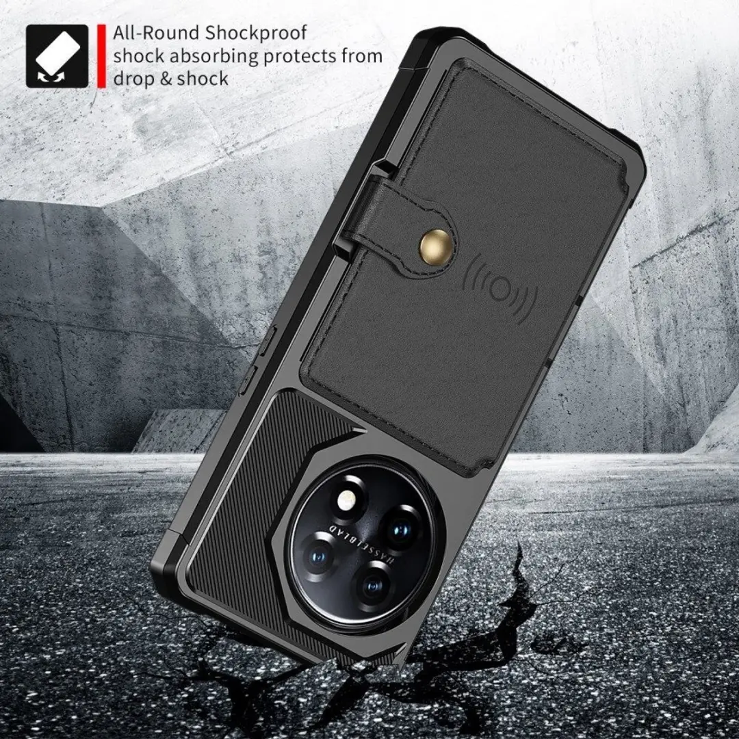 Selected Portemonnee Hoesje OnePlus 11 - 4 Pasjes Zwart
