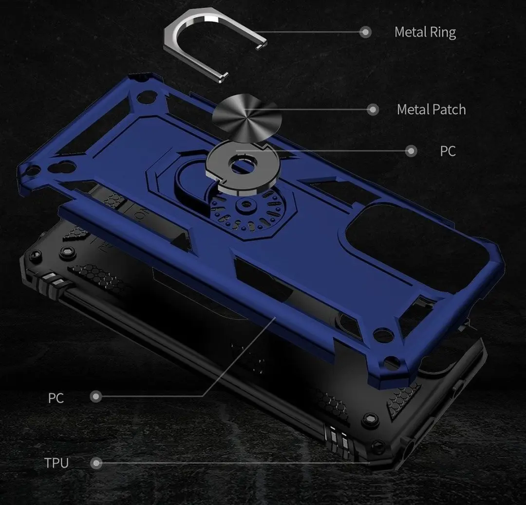 Xiaomi Redmi Note 11 Hoesje Hybride Kickstand - Blauw