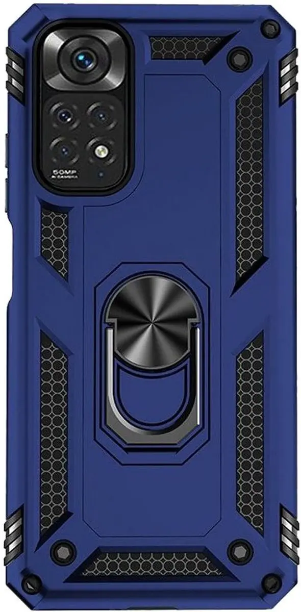 Xiaomi Redmi Note 11 Hoesje Hybride Kickstand - Blauw