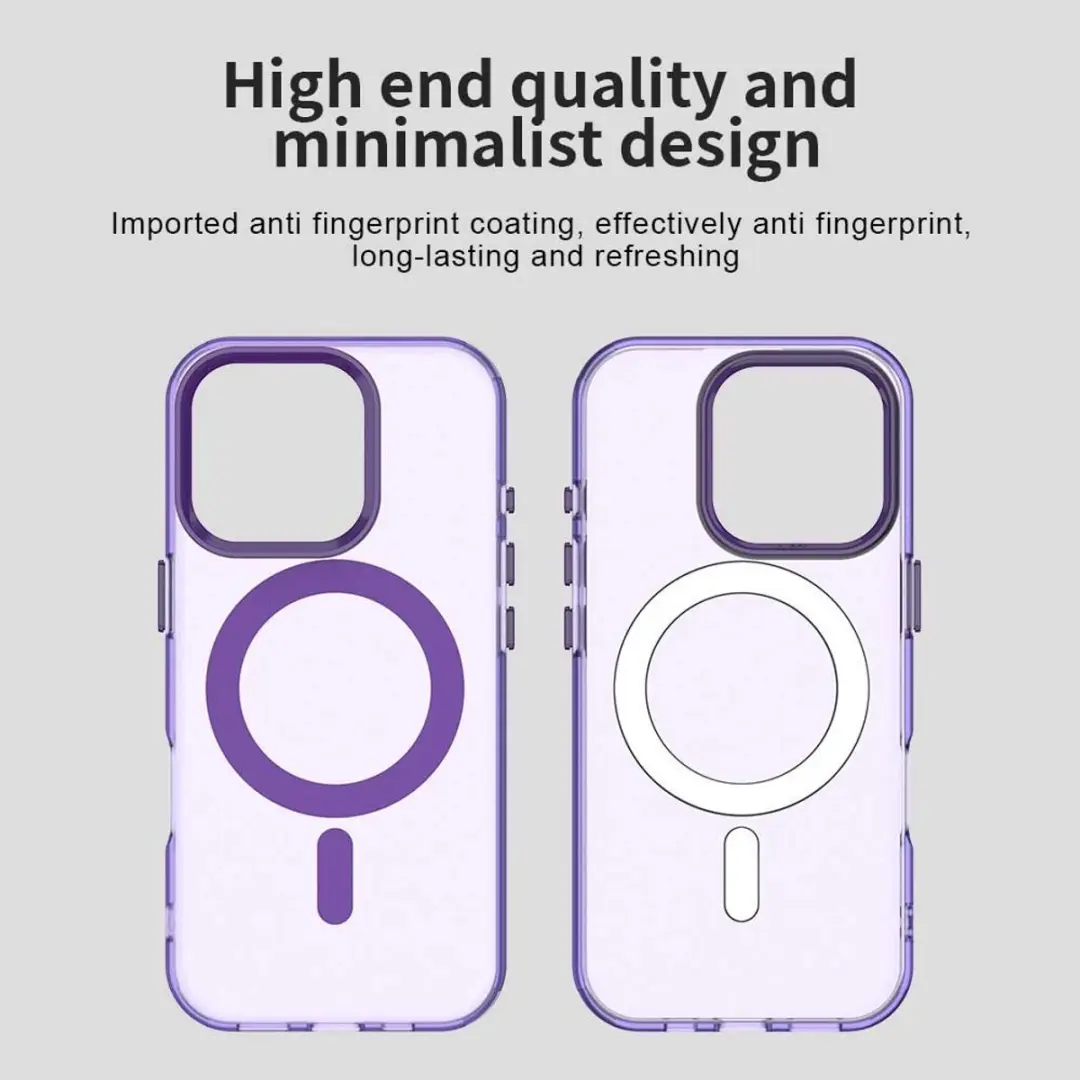Selected MagSafe Backcover iPhone 16 Pro Max - Paars Transparant