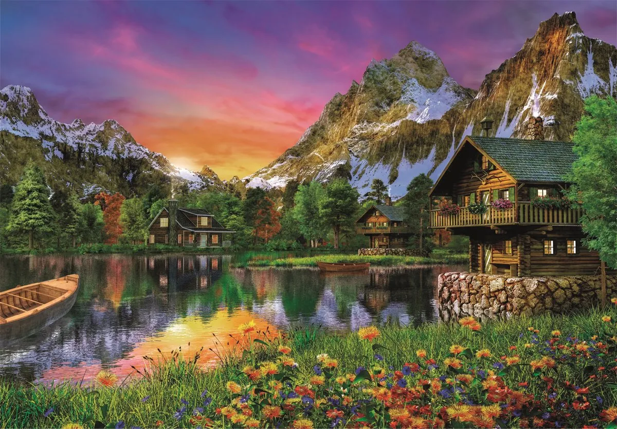 Clementoni Alpine Meer Puzzel 6000 Stukjes - Multicolor