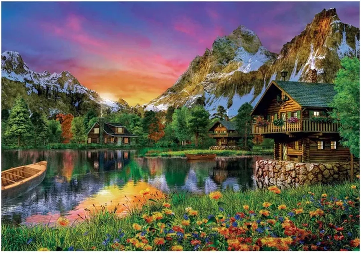 Clementoni Alpine Meer Puzzel 6000 Stukjes - Multicolor