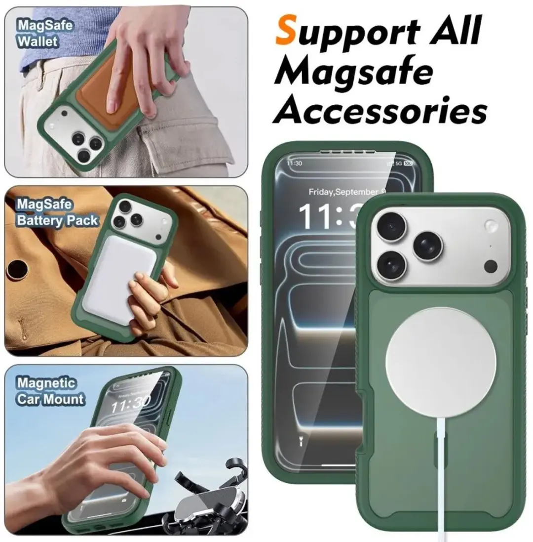 Selected Hoesje iPhone 17 Pro Max Matte Groen - MagSafe