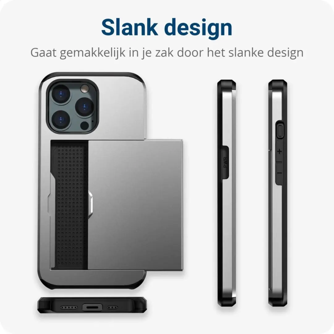 Selected Hoesje iPhone 15 Pro Kaarthouder - 2 Pasjes Grijs