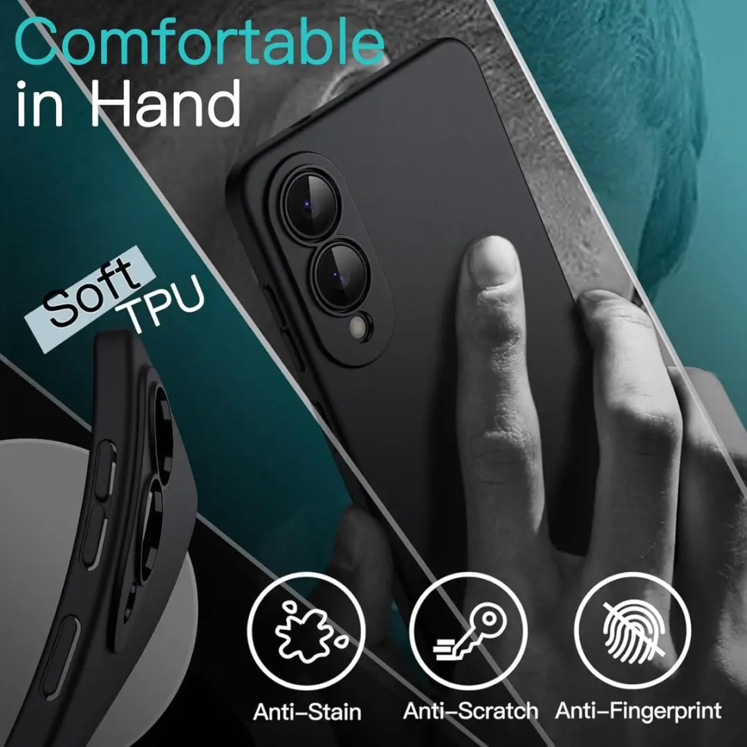 Selected Zwart Dun TPU Hoesje Samsung Galaxy S25 Edge - afbeelding 6 van 6