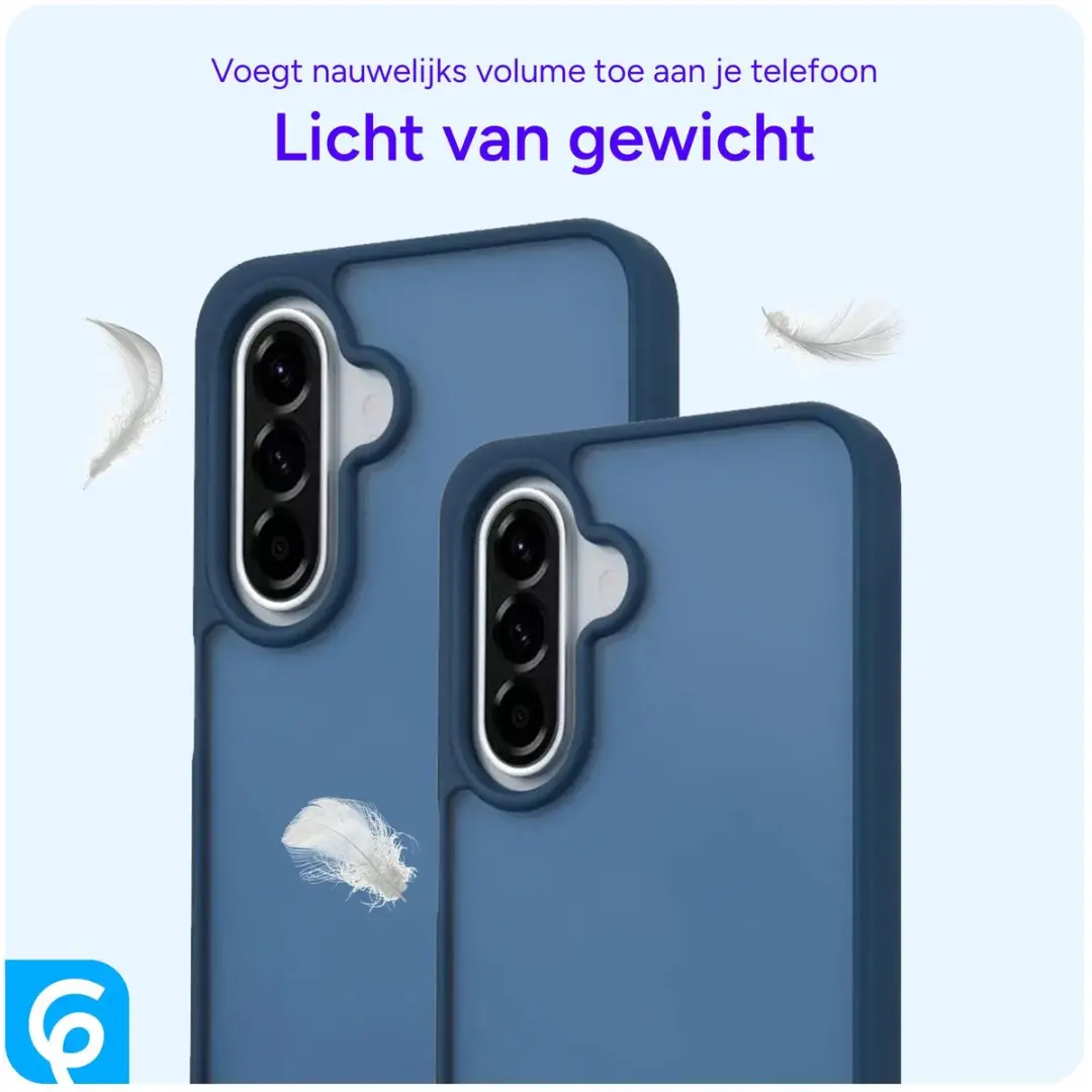 Selected Hoesje Samsung Galaxy A56 - Blauwe Matte Back Cover