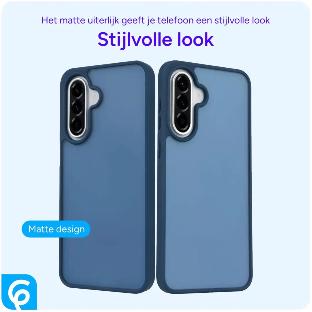 Selected Hoesje Samsung Galaxy A56 - Blauwe Matte Back Cover