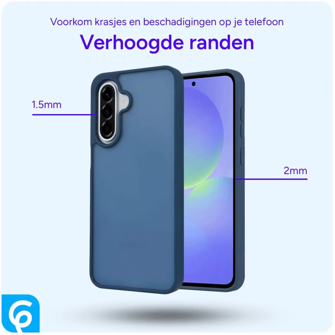 Selected Hoesje Samsung Galaxy A56 - Blauwe Matte Back Cover