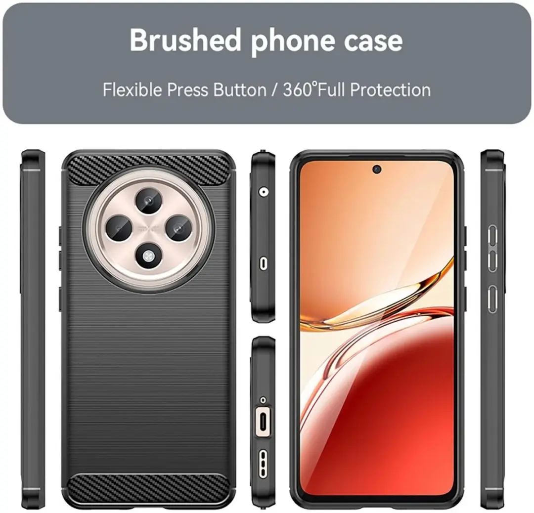 Selected TPU Hoesje Oppo Reno 12 F - Zwart - afbeelding 6 van 6