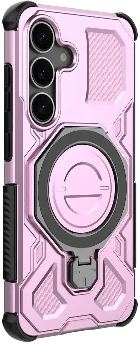 Selected Hoesje Samsung Galaxy S25 MagSafe Roze - 360° Draaibare Stand