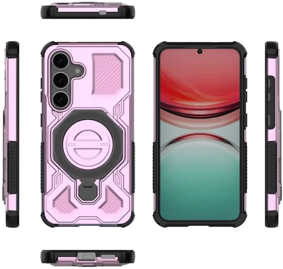 Selected Hoesje Samsung Galaxy S25 MagSafe Roze - 360° Draaibare Stand