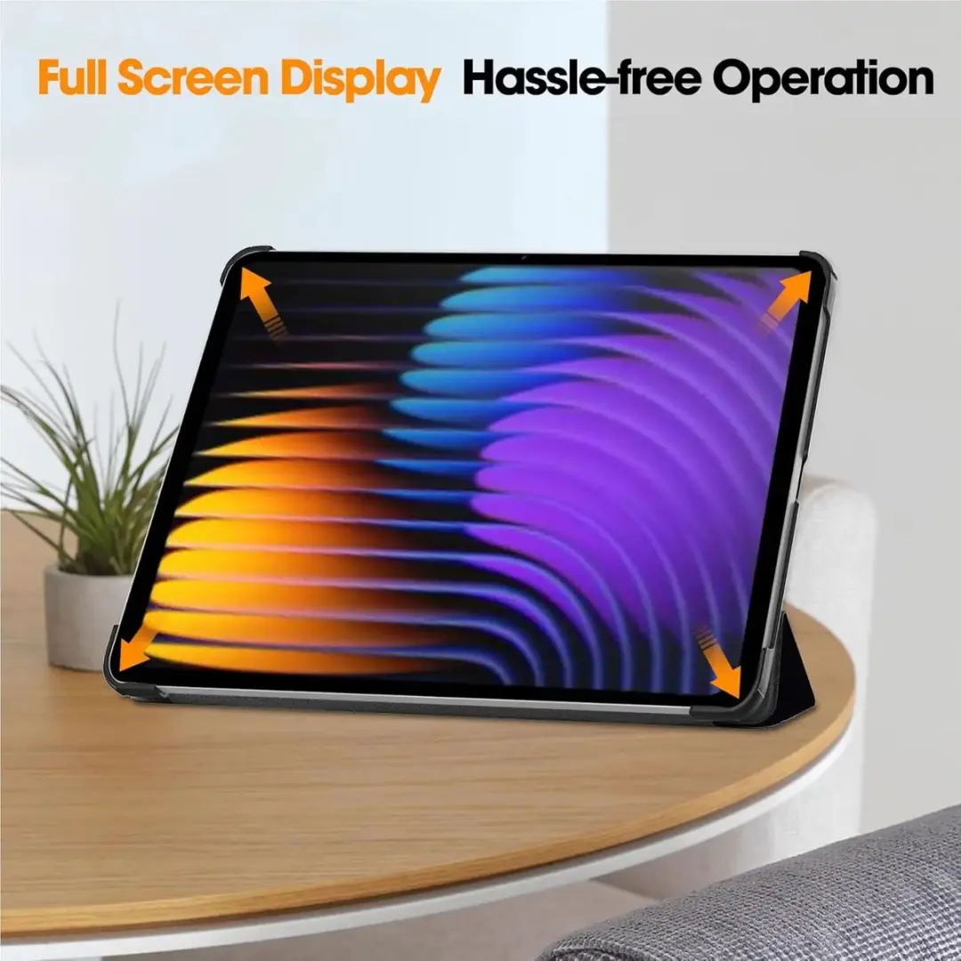 Selected by GSMpunt Xiaomi Pad 7/7 Pro Tablethoes - Book Case - Kunstleder - Tri-fold - Zwart