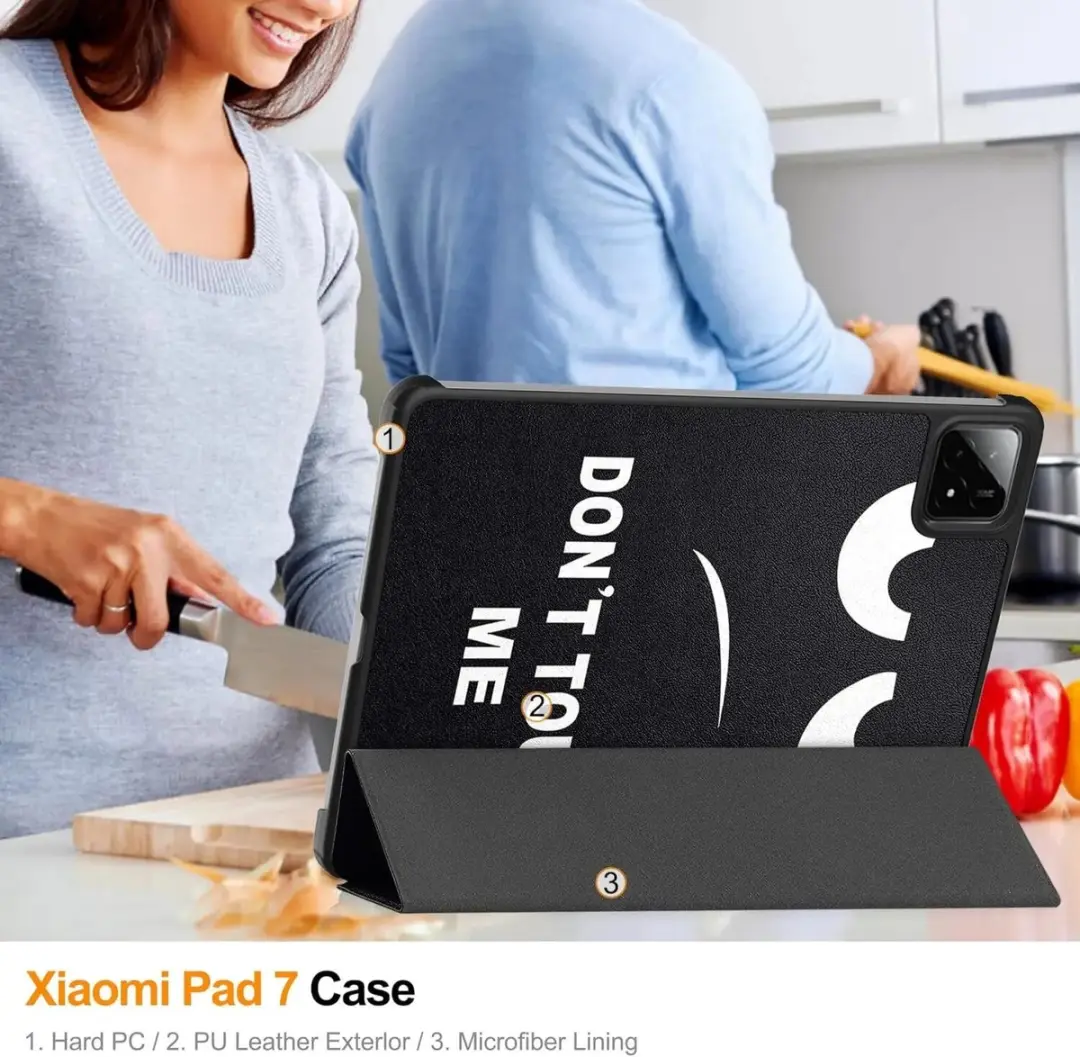 Selected by GSMpunt Xiaomi Pad 7/7 Pro Tablethoes - Book Case - Kunstleder - Tri-fold - Zwart