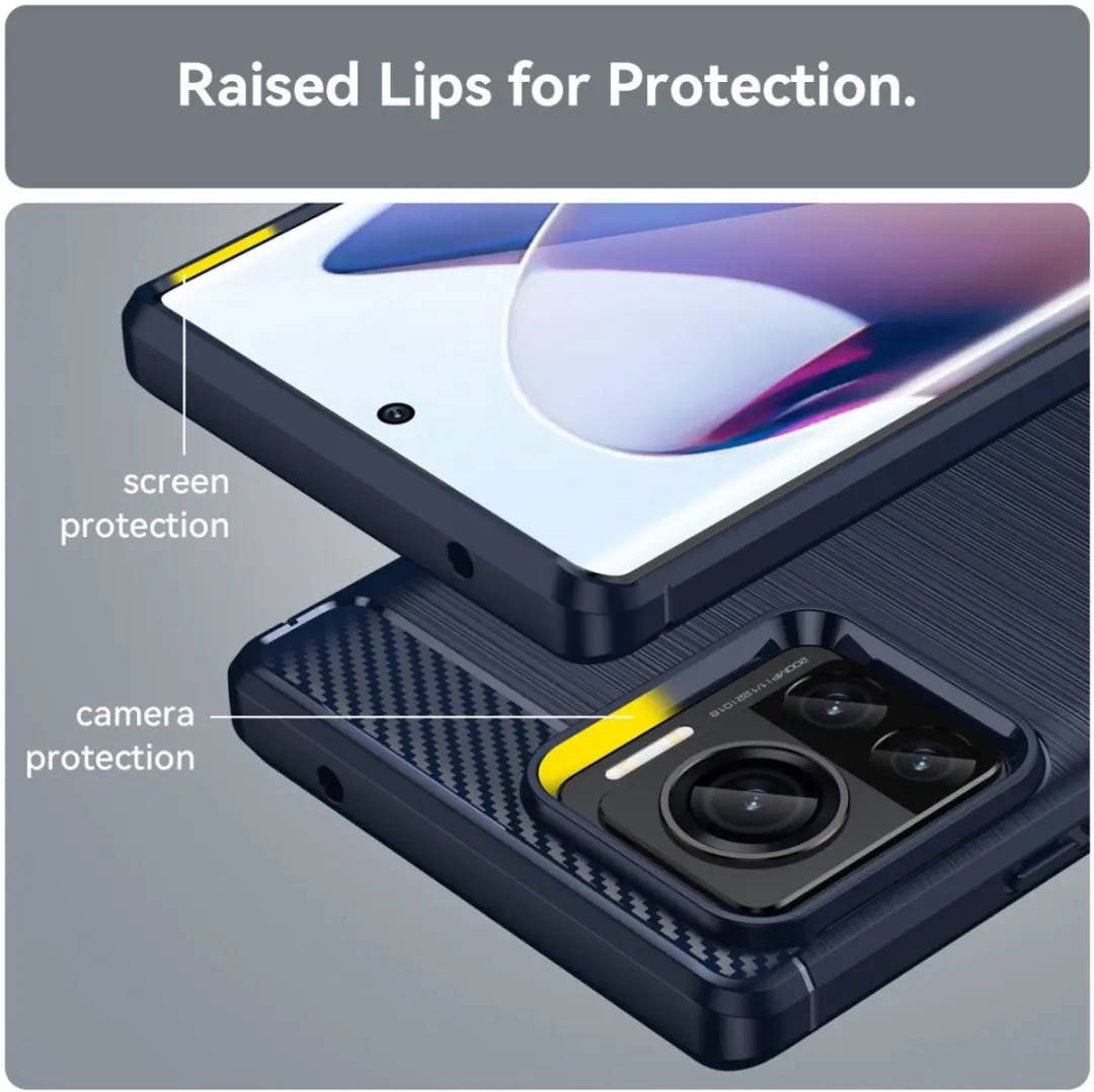 Selected TPU Hoesje Motorola Edge 30 Ultra - Blauw
