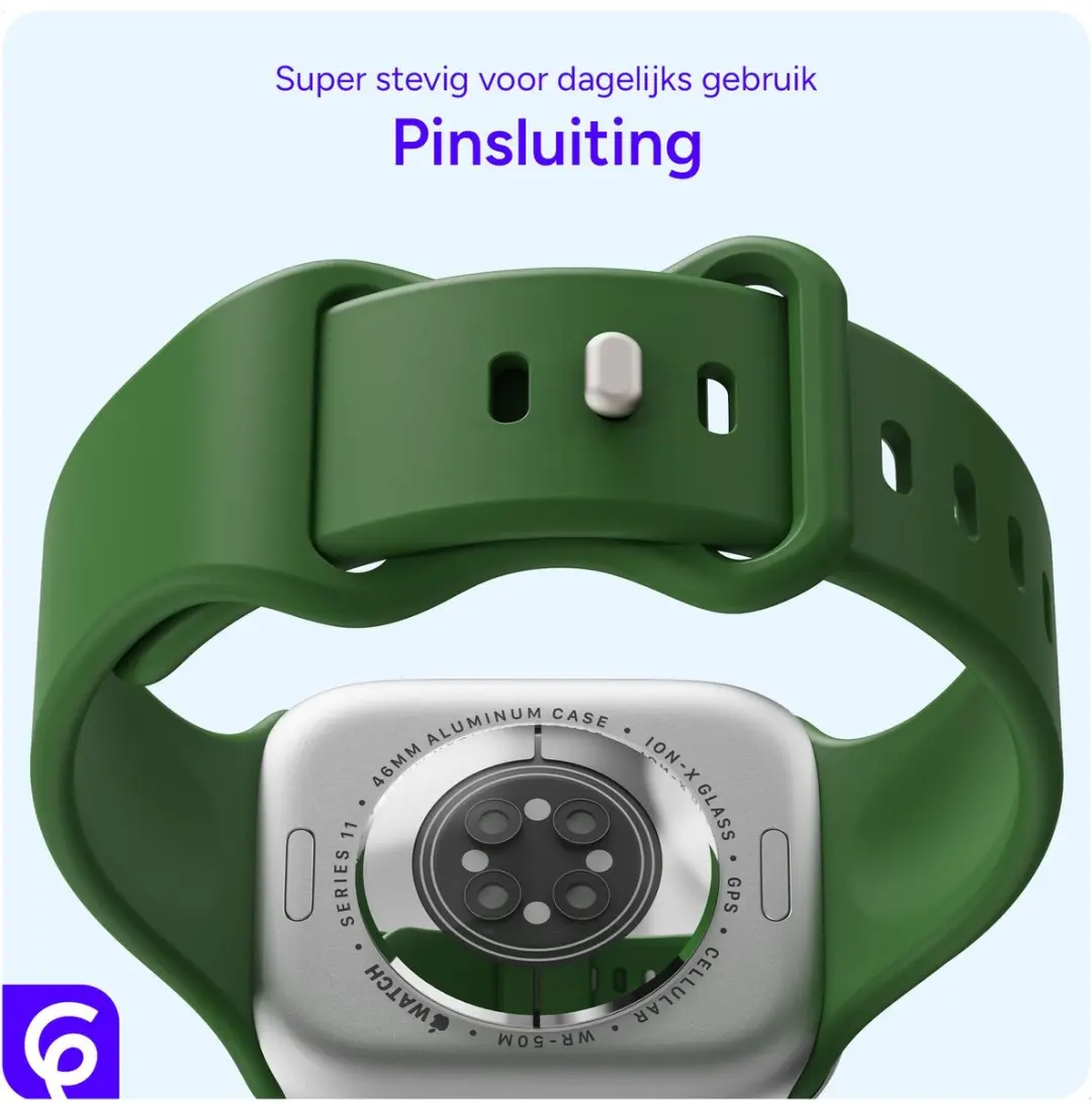 Selected SBG Siliconen Horlogeband Apple Watch SE 40mm - S/M - Alfalfa
