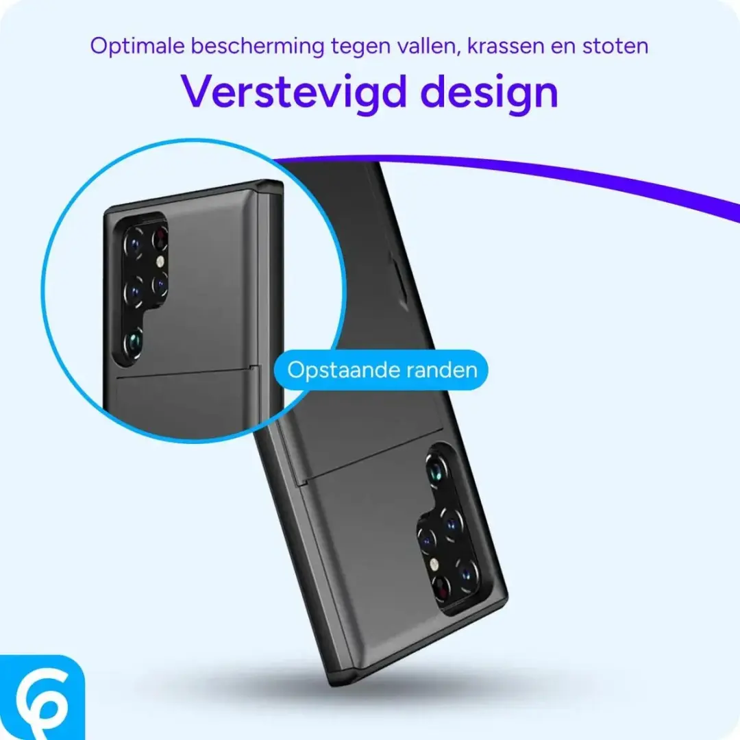 Selected Hoesje Samsung Galaxy S25 Ultra - Kaarthouder 2 Pasjes Zwart