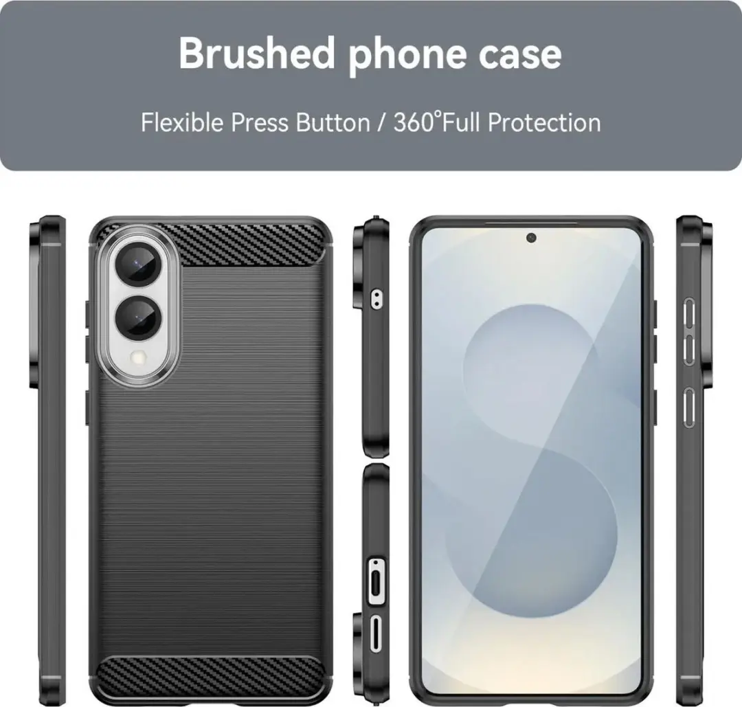 Selected TPU Hoesje Samsung Galaxy S25 Edge - Zwart
