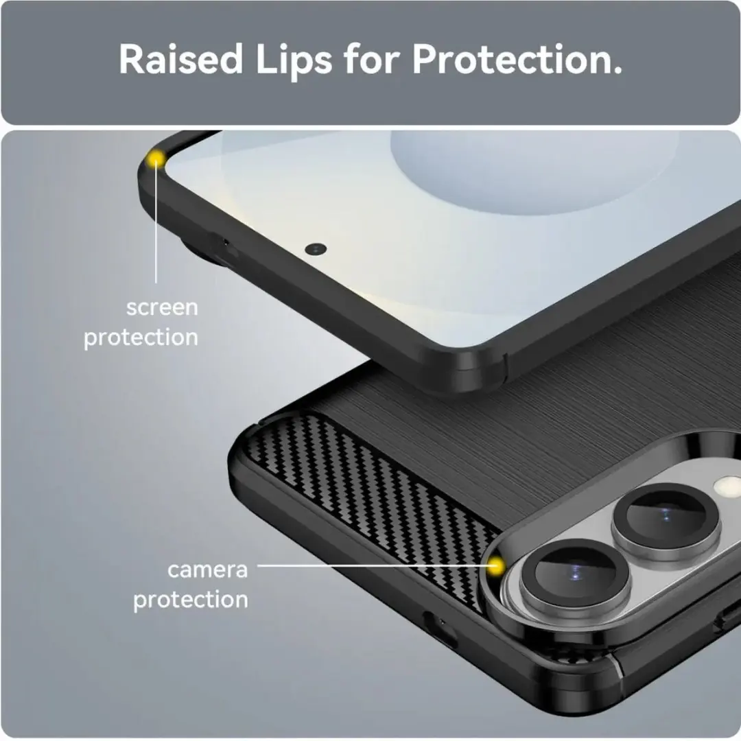 Selected TPU Hoesje Samsung Galaxy S25 Edge - Zwart - afbeelding 6 van 6