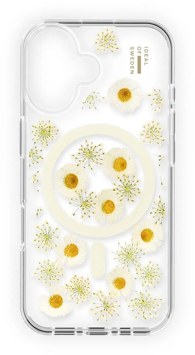 iDeal of Sweden Clear Case Premium MagSafe iPhone 16 Daisy Bloom
