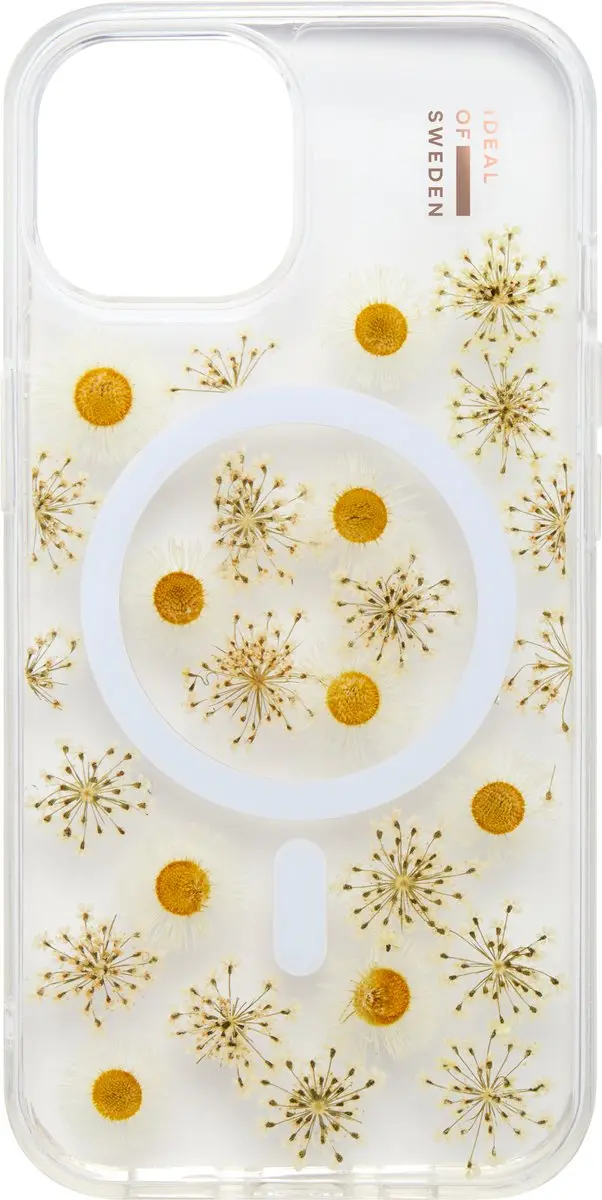 iDeal of Sweden Clear Case Premium MagSafe iPhone 16 Daisy Bloom - Transparant