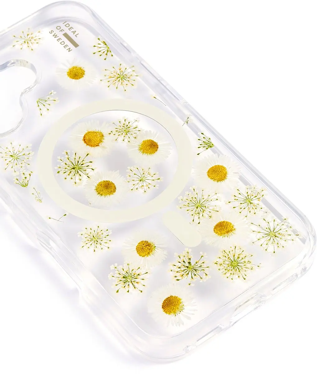 iDeal of Sweden Clear Case Premium MagSafe iPhone 16 Daisy Bloom - Transparant