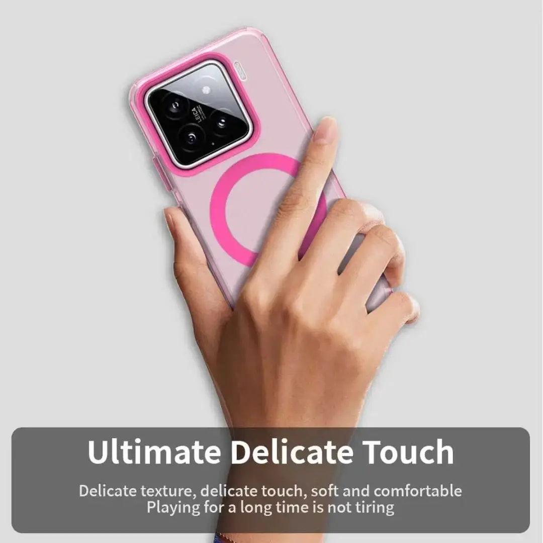 Selected MagSafe Backcover Xiaomi 15 - Roze & Transparant