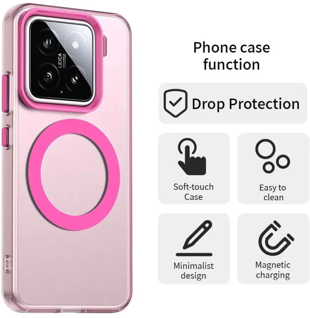 Selected MagSafe Backcover Xiaomi 15 - Roze & Transparant - afbeelding 6 van 6