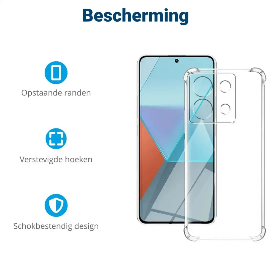 Selected Transparant TPU Hoesje Xiaomi Redmi Note 13 5G - Schokbestendig