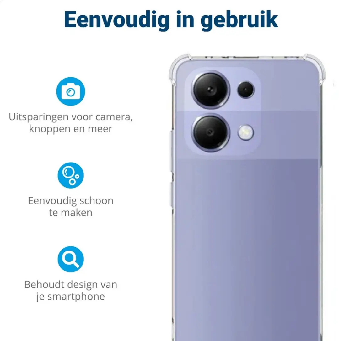 Selected Transparant TPU Hoesje Xiaomi Redmi Note 13 5G - Schokbestendig