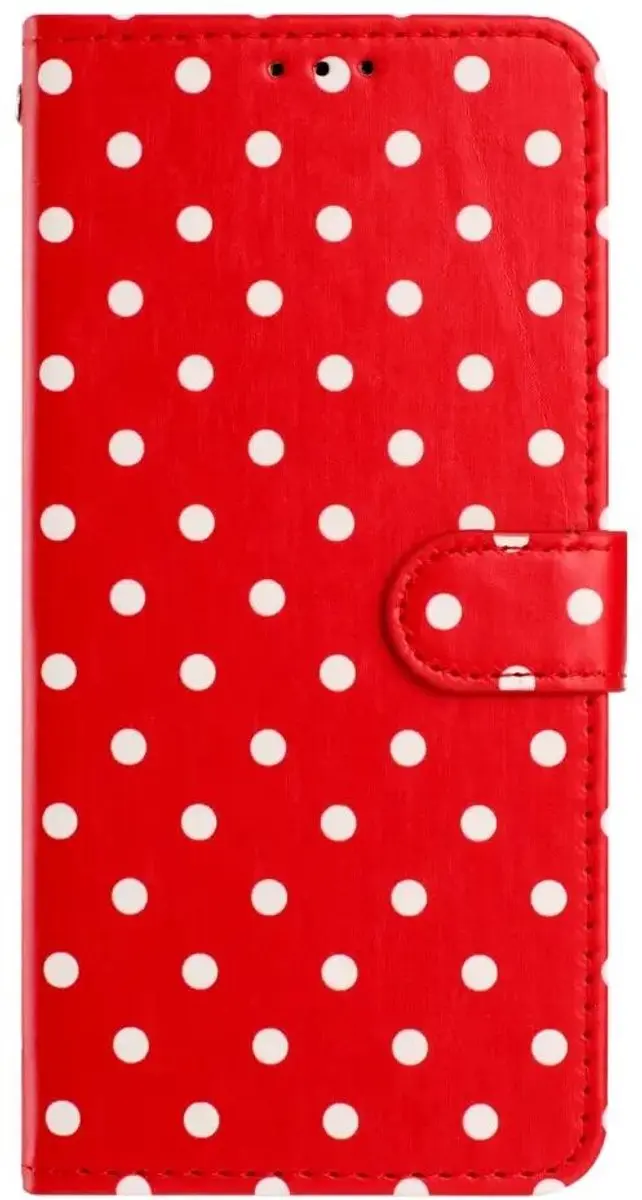 Selected Hoesje Honor Magic 8 Pro Polka Dot Wallet Book - Rood - afbeelding 6 van 6