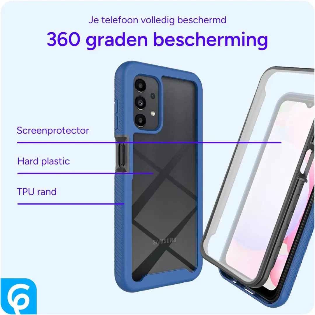 Selected Hoesje Samsung Galaxy A13 - Full Protect Blauw